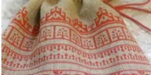 Printed Jute String Bag