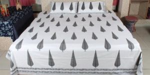 Hand Block Print Fabric Bed Sheet