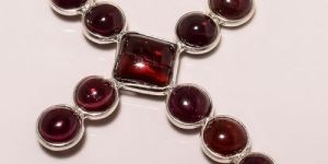 Brown Garnet Cross Pendant