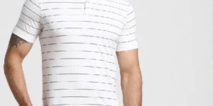 Half Sleeves Striped Polo T-Shirt