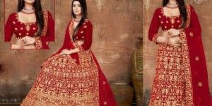 Velvet Lehenga Choli