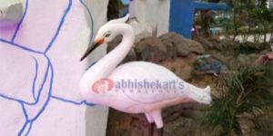 Fiber Crane Bird Statue