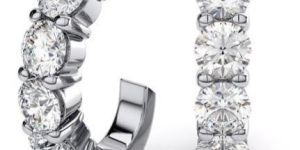 DIAMOND HOOP EARRING