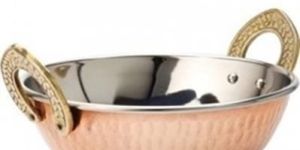 Copper Stainless Steel Kadai