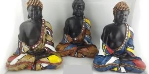 Polyresin Multicolor Buddha Dhyan Mudra Showpiece