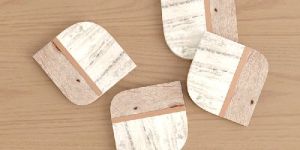 Inlayed Marble & Acacia Wood Coaster