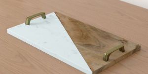 Marble and Wood Tray
