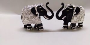 Black Resin Elephant Statue