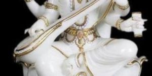 Marble Saraswati Maa Statue