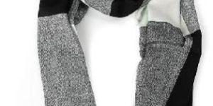 Black & White Merino Wool Stole