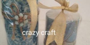 Decoupage Wax Candle Decoration