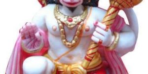 Multicolor Marble Hanuman Statue