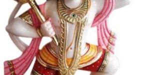 Veer Hanuman Marble Statue