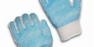 Dotted Cotton Knitted Gloves