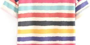 Striped Printed T Shirt