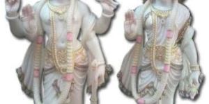 White Marble Laxmi Narayan Statue