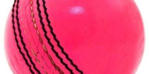 Pink Leather Cricket Ball