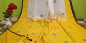 Ball Buti Linen Saree