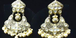 Diamond Polki Chandbali