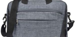 Polyester Grey Laptop Bag