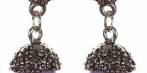 Drop Oxidized Earrings Colored Beads Handmade