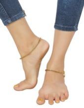 Plated Polki Payal Jewellery