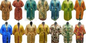 Silk Saree Vintage Kimono Ethnic Soft Women's Bath Robes