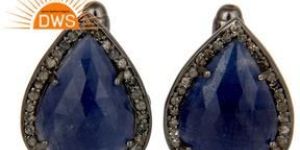 Sapphire Gemstone Cufflink Black