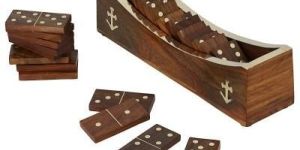WOODEN DOMINO SETS WITH HOLDER