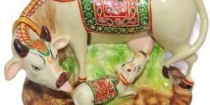 Hand Carved Marble Cow