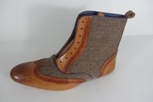 Genuine Leather Oxford Brogue Ankle Boot