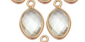 Crystal Quartz Rose Gold Bezel Set