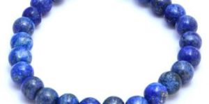 Lapis Lazuli 8mm Smooth Round Bead Stretchable Bracelet