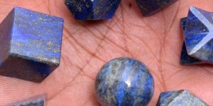 Lapis Lazuli Seven Chakra Stone Sacred Geometry Set
