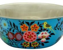 Floral Design Stainless Steel Kitchen Cooking Baking Bakeware Mixing Bowl