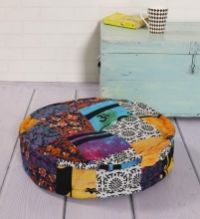 Handmade Square Cotton Floor Pillows Patchwork Throw