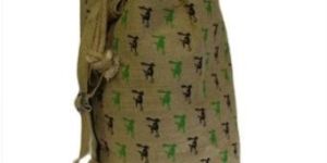 Printed Jute Duffle Bag Duffel