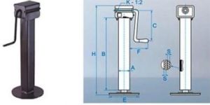PARKING JACK HEAVY TYPE WITH REDUCTION GEAR AND LATERAL HANDLE