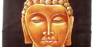 Lord Budh Batik Velvet Indian Handicrafts Gods Wall Hanging