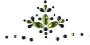 Face Jewels 005 Olive Green Black