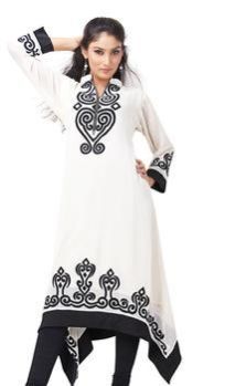 Designer Black and White Kurti