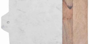 White Marble and Mango Wood Chopping Board