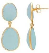 Blue Chalcedony Faceted 925 Sterling Silver Gemstone Earring