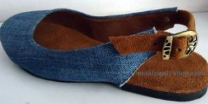 Blue Denim Leather Sandals