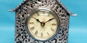 Pewter Antique Table Clock