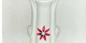 White And Pink Double Sticker Pedestal Wash Basin
