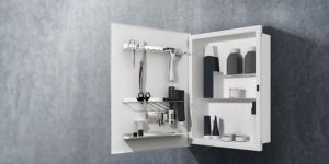 Duo in the Wall Bathroom Mirror Cabinet and Organizer