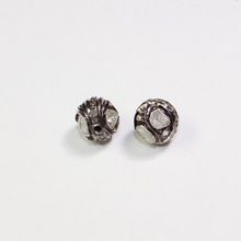 Silver Diamond Polki Beads