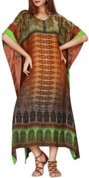 Pleasurable Multi Color Digital Printed Kaftan