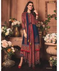 Designer Silk Long Kurtis